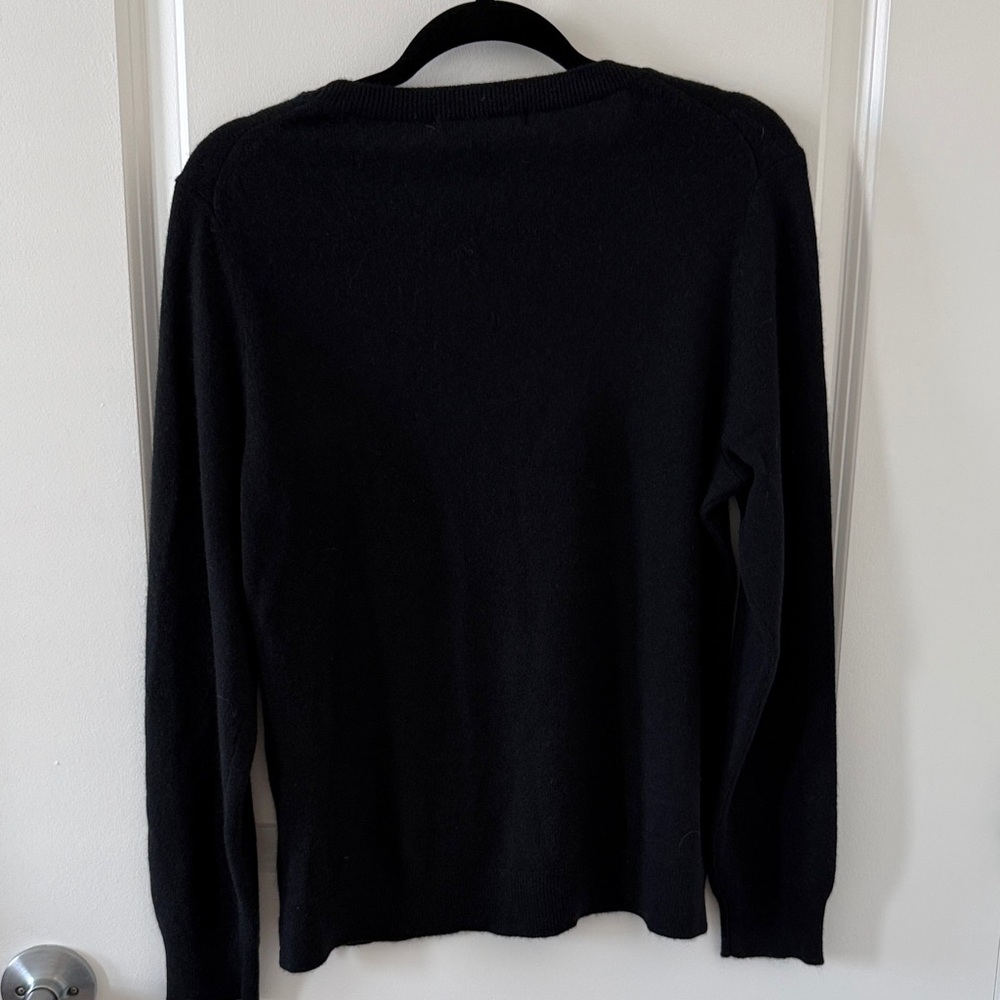 Antonio Melanie 100% Cashmere Cameron Black Crew Neck Sweater NWT - Picture 4 of 4
